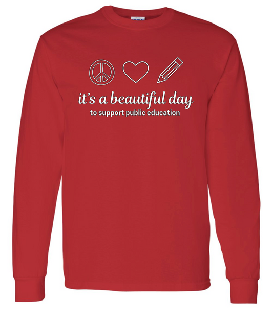 Red for Ed ☮️❤️✏️(long sleeve)